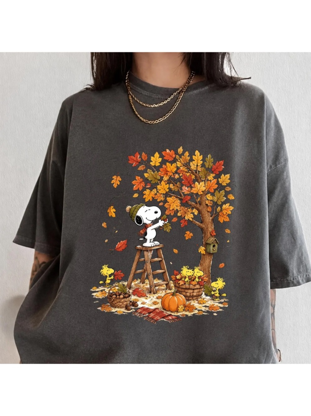 Comfort Colors Pepper Snoopy Autumn Harvest Tee